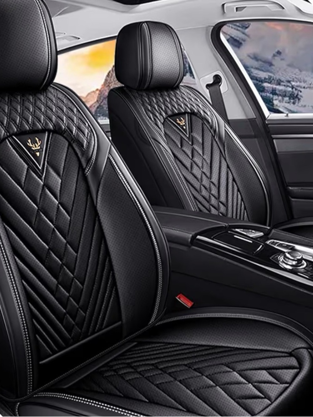 Black Nappa Leather Car Seat Covers Nissan Altima